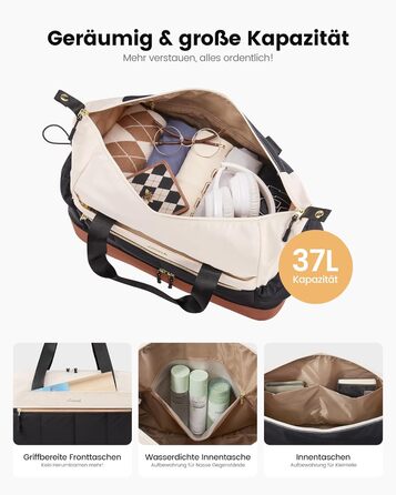 Сумка-валіза LOVEVOOK для жінок, легка дорожня сумка, сумка для пологового будинку, спортивна сумка з відділенням для взуття, валіза для ручної поклажі, водонепроникна, L-37L