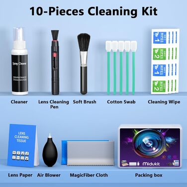 Набір для чищення камери: об'єктив, сенсор, корпус (Canon, Sony, Nikon, Pentax)