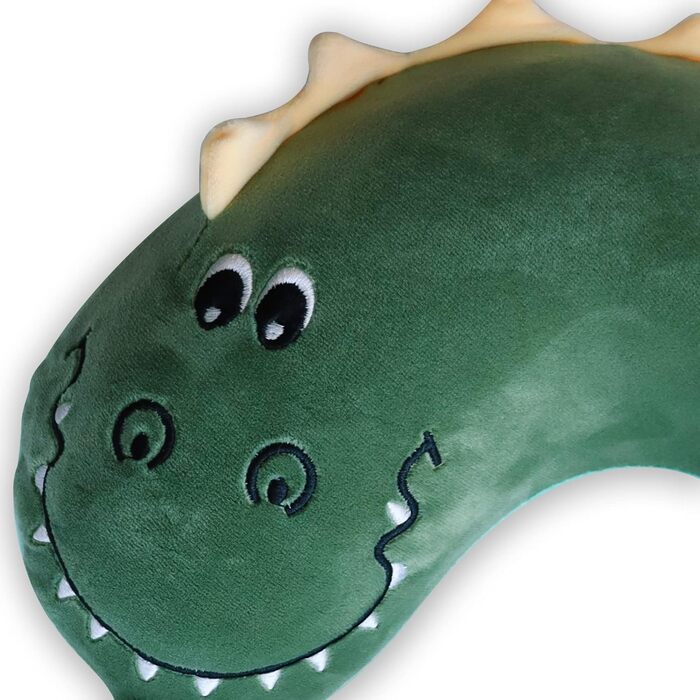 Дитяча подушка для подорожей з маскою для сну, м'яка подушка для шиї з Memory Foam, для дітей, хлопчиків та дівчаток, підлітків, аксесуари для подорожей, подушка для шиї з динозавром