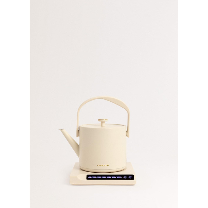 HATTORI Studio 0.5L Electric Kettle - White, Keep Warm, Safety System, Thermostat, Digital Display, Temperature Indicator, 880W