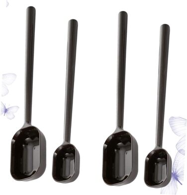 BESTonZON 8 Pcs Stainless Steel Spoon Cooking Salt Spoon Liquid Mixing Stick Liquid Measuring Cup Baby Spoon Long Handle