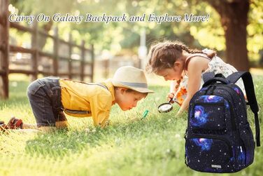 Шкільний рюкзак для хлопчиків Galaxy Print A-блакитний