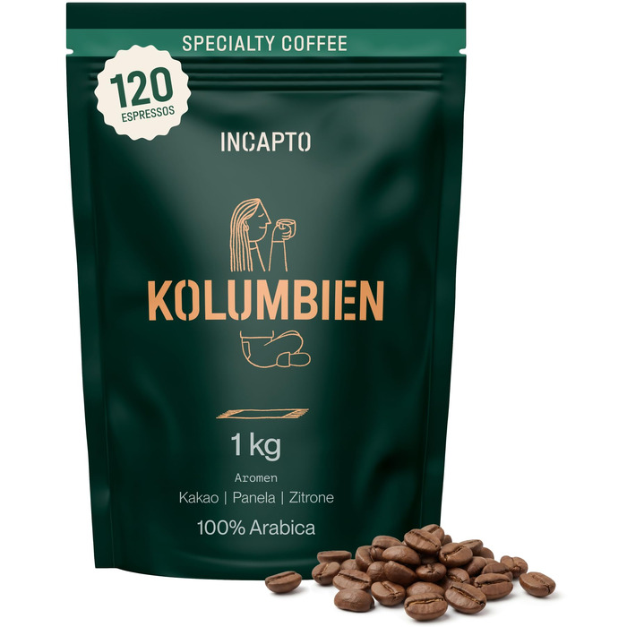 Спешелті кава в зернах Incapto Колумбія Huila, 100% арабіка для еспресо, SCA 84 бали, 1 кг