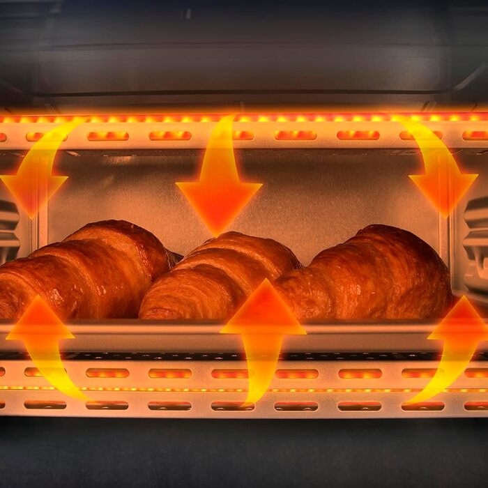 Електрична піч Cecotec Bake&Toast 1090 Black, 10 л, 1000 Вт, таймер 60 хв, регулювання температури до 230ºC, деко, решітка-гриль та щипці з ручкою