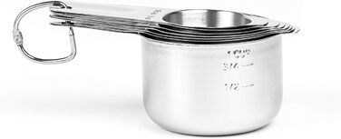 Measuring cup and spoon set – 13-piece, stainless steel, metal, durable, stackable, compact, easy to scoop