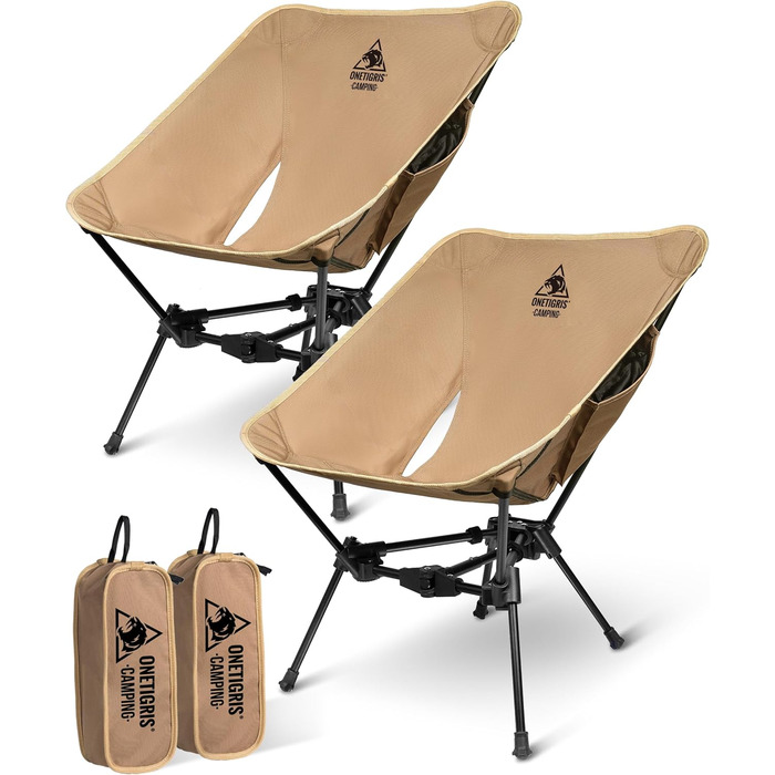 Крісла туристичні складні OneTigris TIGERBLADE 2 шт. - Ranger Green & Kojote Brown, до 150 кг