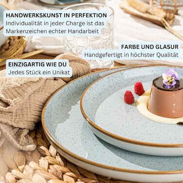 Набір кавових чашок SÄNGER Rio (6 шт.) з кераміки, 430 мл, для кави та чаю, набір для 6 осіб, сумісно з посудомийною машиною та мікрохвильовою піччю