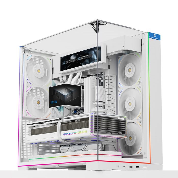 Ігровий корпус Thermalright A70 VISION White ATX з LCD-дисплеєм 9.16'', панорамною підсвіткою та підтримкою 8 вентиляторів