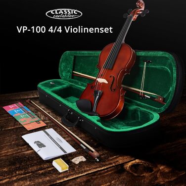 Скрипка Cantabile VP-100 4/4 (Початковий рівень, для учнів), повний комплект: скрипка, футляр, струна, каніфоль