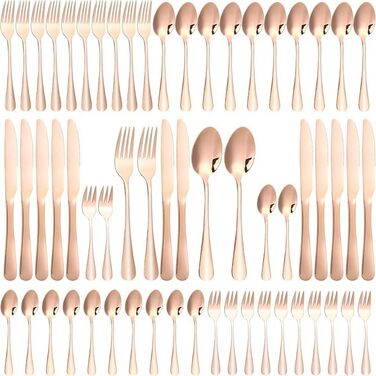 Набір столових приборів на 12 осіб, 60 предметів, чорний, з нержавіючої сталі, блискучий, для дому, вечірки, ресторану, сумісний з посудомийною машиною