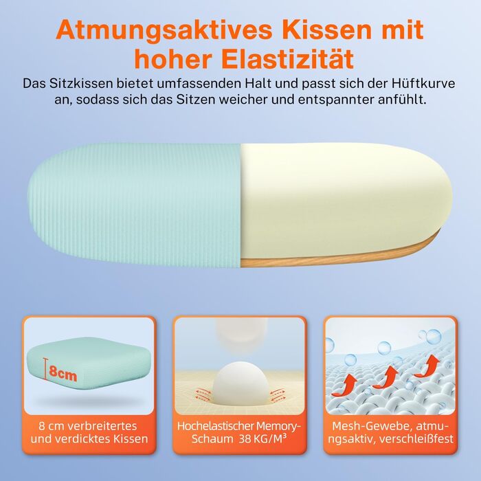 Ергономічне крісло для офісу з регульованою підголівником, поперековою підтримкою та відкидними підлокітниками, крісло для начальника, 150 кг, функція гойдання до 135° (Блакитно-зелений, Модель 2)