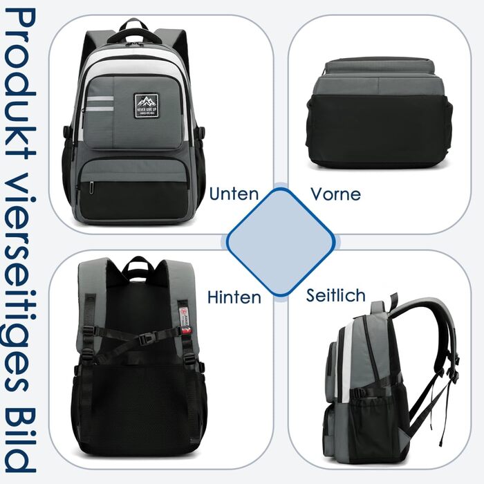 Водонепроникний рюкзак для підлітків: шкільний, для коледжу, роботи (зелений)