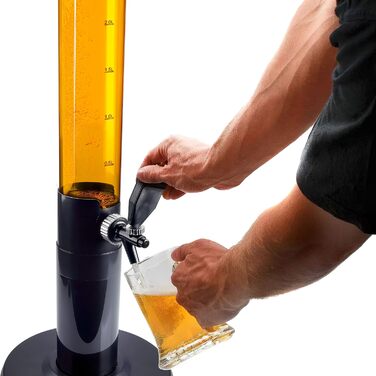 GOODS+GADGETS XXL Drinks Column Beer Column Beer Tower Party Beer Dispensing Column with Tap (5 Liter)