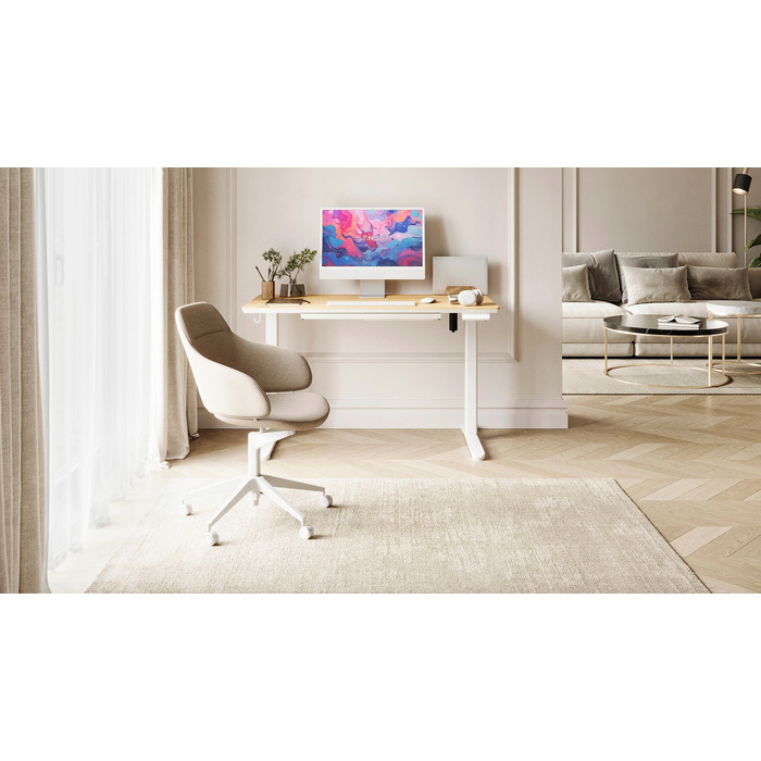 Прямокутний письмовий стіл Sense7, 120 x 60 x 118 см, білий