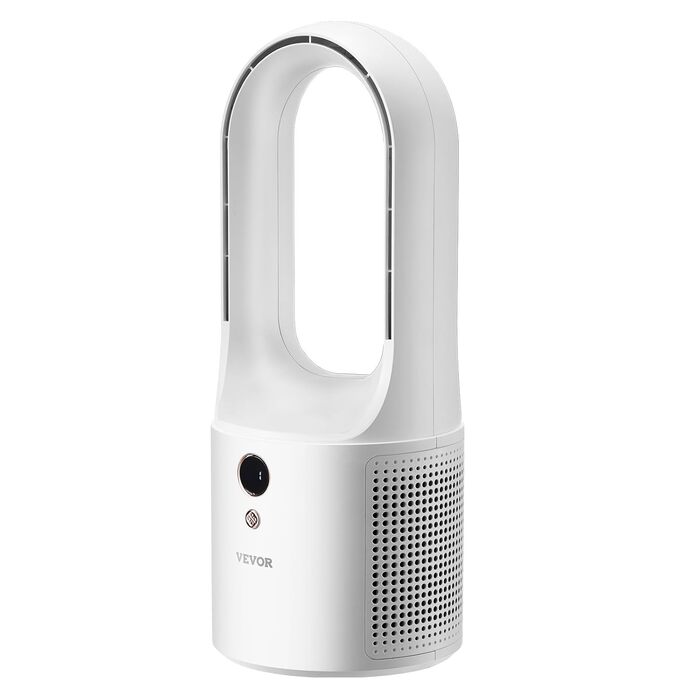 Безлопатевий вентилятор VEVOR 330 мм, портативний USB-вентилятор, 6 режимів, тихий, з LCD-дисплеєм, для дому, офісу, дитячої кімнати