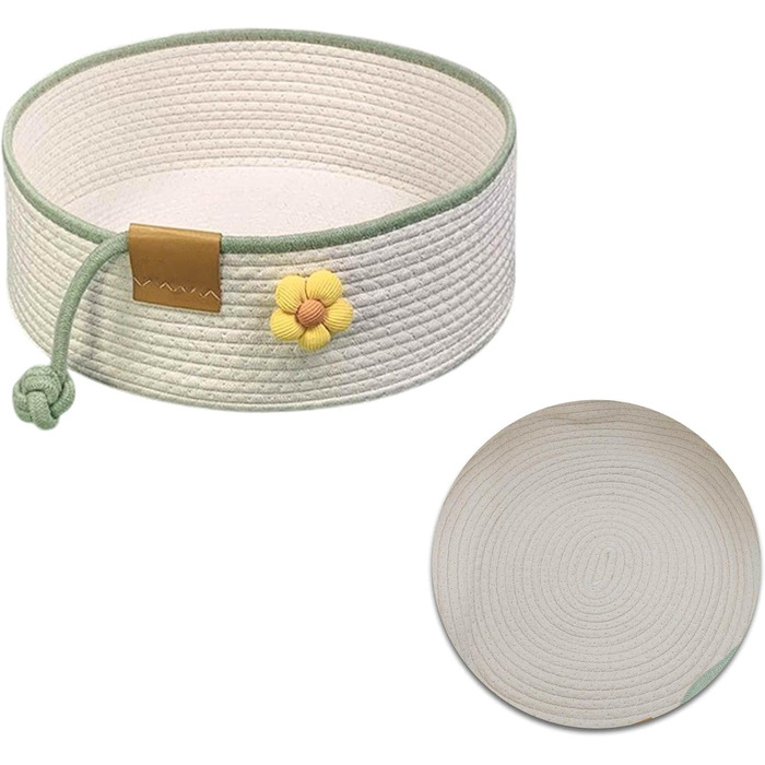 Тканинне ліжко для котів, 40 см, розкладний кошик-гніздо, дихаюче ліжко для домашніх тварин, стійке до подряпин, універсальне ліжечко для кошенят (L, Бежевий)