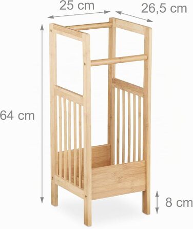 Підставка для парасольок Relaxdays з натурального бамбука, 26.5 x 25 x 64 см