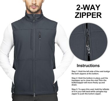 Чоловіча жилетка Outdoor 33000ft з м'якого флісу, водонепроникна, Softshell, XXL, темно-сіра