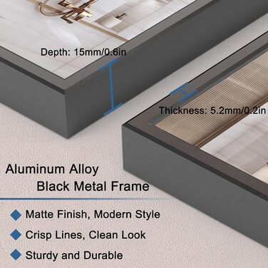 Круглий дзеркало Anyhi без рами, 40.6 см, з фаскою, для ванної кімнати, вітальні, спальні, передпокою, чорний (75.5 x 126.5 см)