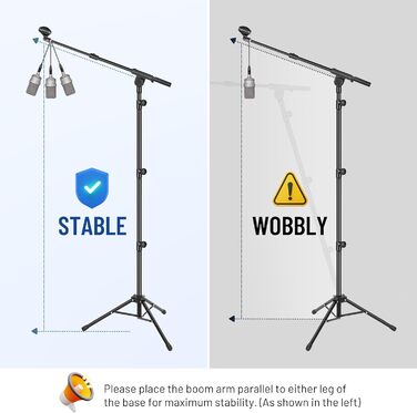 Стійка для мікрофона Cahaya CY0239: металева, портативна, з чохлом для вокалу, виступів, весіль та вулиці