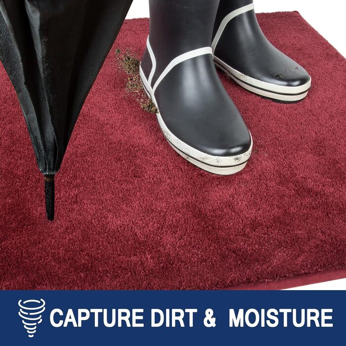 Килимок для дому 50x80 см, антиковзаючий, машинне прання, поглинаючий воду, для собак, вхід, перед дверма, коридор (137x210 см, червоний)