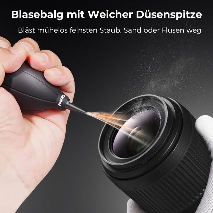 Набір для чищення камери Rollei Travel 7-в-1: Lenspen, двірник, серветки, рідина для чищення об'єктивів, для Sony, Nikon, Canon