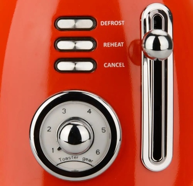Тостер Zilan RETRO BREAD TOASTER, червоний, 850 Вт