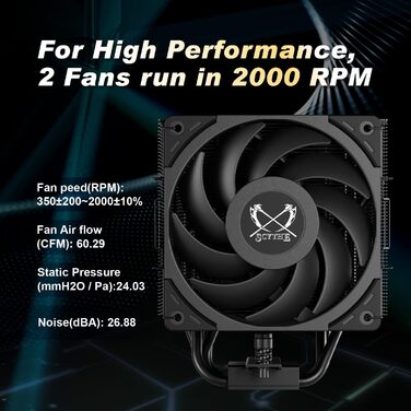 Охолоджувач CPU Scythe Mugen 6 Dual Fan Black Edition: Intel LGA1700, LGA1151, AMD AM5/AM4/Ryzen, 120mm, чорний