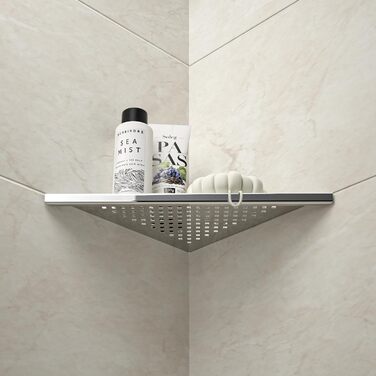 Поличка для душу Eck Duschregal з нержавіючої сталі 304, для ванної кімнати, з сітчастою конструкцією, вбудована, для ремонту ванної кімнати (щіткова обробка, 2 шт. 254 мм)