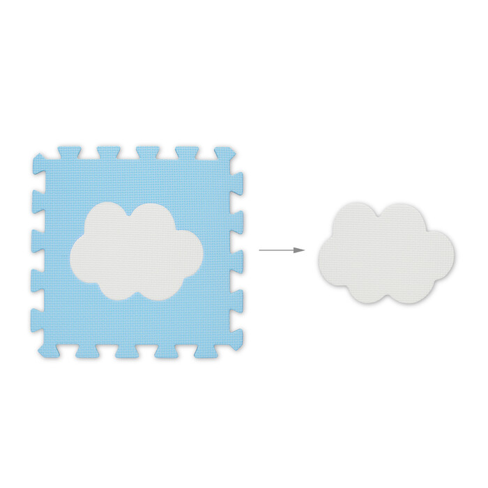 Relaxdays 18-Piece Puzzle Mat Cloud