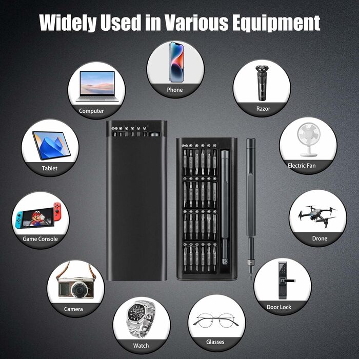 Набір викруток Feinmechaniker 49 в 1 з магнітом для iPhone, iPad, Macbook, Switch, PS4, PS5, комп'ютерів, окулярів та годинників