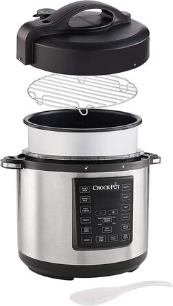 Мультиварка Crock-Pot Turbo Express: 14-в-1, 5.6 л, CSC062X | Мультикухня для приготування на пару, тушкування та швидкого приготування