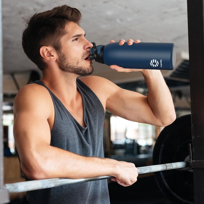 Термопляшка Fjbottle Edelstahl 1.5л синя: спортивна, з магнітною кришкою, BPA-free, для школи та фітнесу