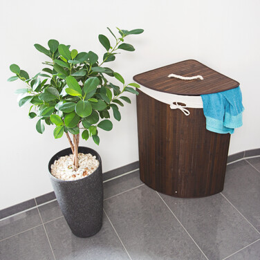 Relaxdays Bamboo Laundry Basket