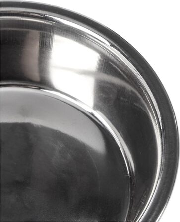 Миска для собак Kerbl з нержавіючої сталі, 2 шт., об'єм 425 мл (2800 мл загальний об'єм), неслизька, срібна