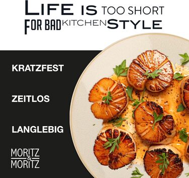 Стильний сервіз Moritz & Moritz SENSE на 48 предметів для 12 осіб, бежевий – набір столового посуду зі стійкого до подряпин кам'яного посуду, підходить для мікрохвильовки та посудомийки