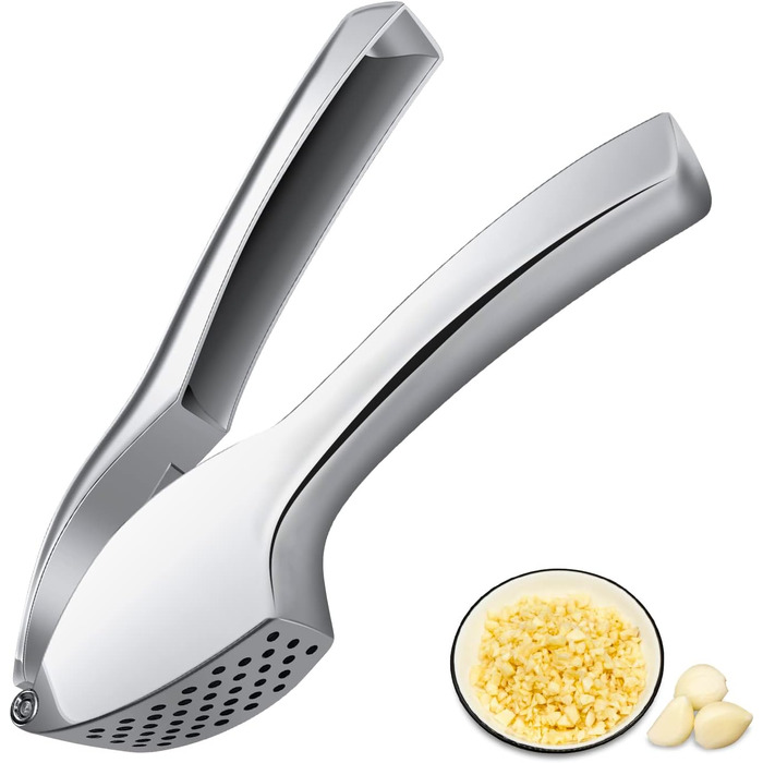 Пресс для часнику Fousenuk, не потребує очищення, зручний у використанні та легкий у чищенні, з цинкового сплаву