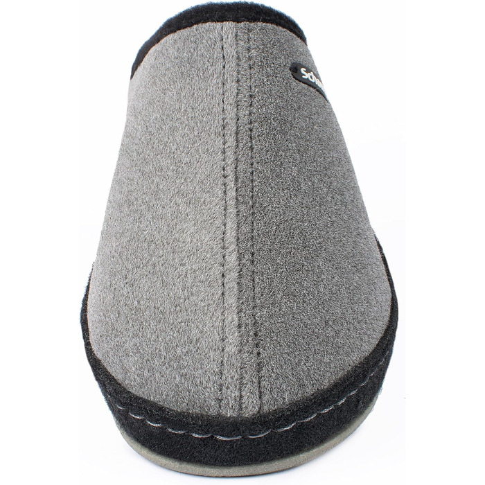 Чоловічі фетрові домашні тапочки Schawos 6030, теплі, з підкладкою з вовни, з устілкою, неслизька підошва (45 EU, Антрацит 10w)