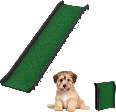 Рампа для собак UISEBRT, авторампа в багажник, 156 x 40 см, до 90 кг, зелена