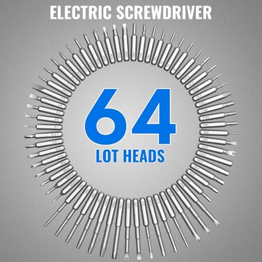 Акумуляторний електрошуруповерт Mini 3.7V з набором біт 72-в-1 для ремонту електроніки, ноутбуків, окулярів та годинників