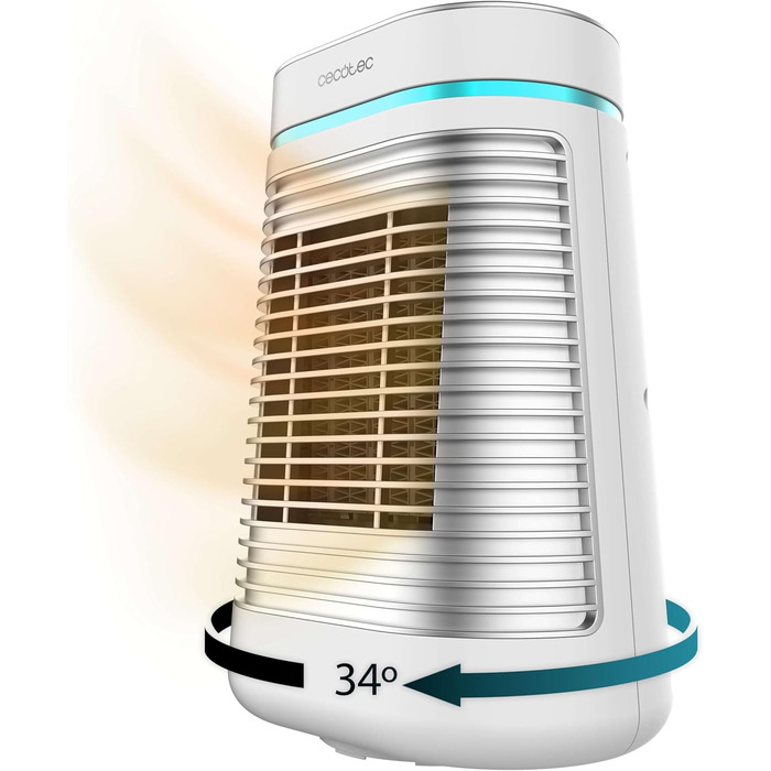 Обігрівач Cecotec ReadyWarm 1550 Max Ceramic Rotate - керамічний, 1500 Вт, білий, з обертанням, термостатом та 3 режимами
