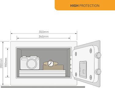 Сейф Yale YSEB400EG1 електронний з LCD-дисплеєм, 38.5л, сталевий корпус, захист від взлому, для офісу та дому