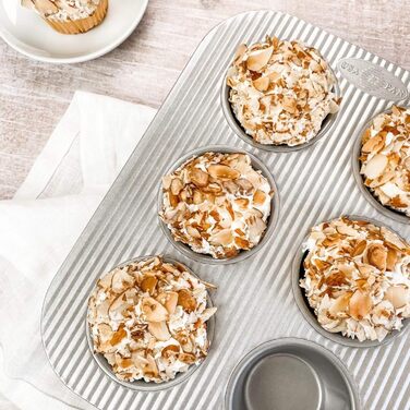 USA Pan Nonstick Muffin Tin for 6 Muffins, Aluminized Steel
