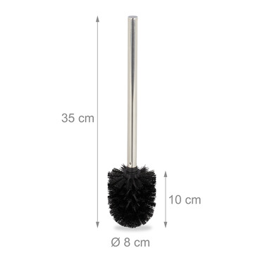 Relaxdays Toilet Brush Set of 3 - Black
