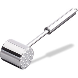 Relaxdays Fleischklopfer: двосторонній молоток для м'яса, 28 см, нержавіюча сталь