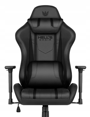 Ігрове офісне крісло Hell's Chair HC-1013 Black, обертове, екошкіра та замша