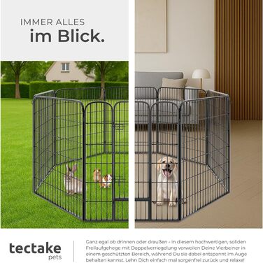 Тектейк вольєр для цуценят, 60 см, 8 грат, чорний - 402502