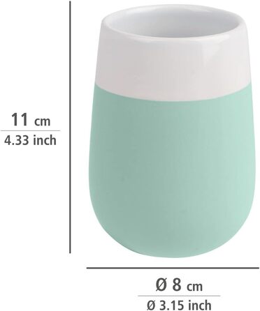 Дозатор для мила WENKO Malta, керамічний, 290 мл, білий (м'ятний/білий)