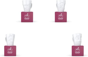 Fiftyeight 4er Becher Set GRUMMELIG & VERSCHMITZT & VERGNÜGT & VERDUTZT je ca. 350ml / white