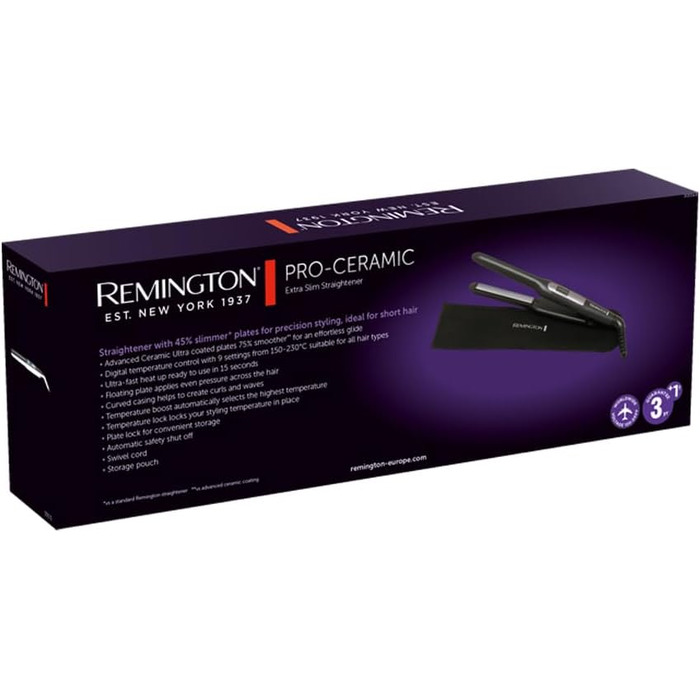 Випрямляч для волосся Remington S5515 Schwarz: для короткого волосся, бороди, з керамічним покриттям, LCD-дисплеєм (150-230°C)